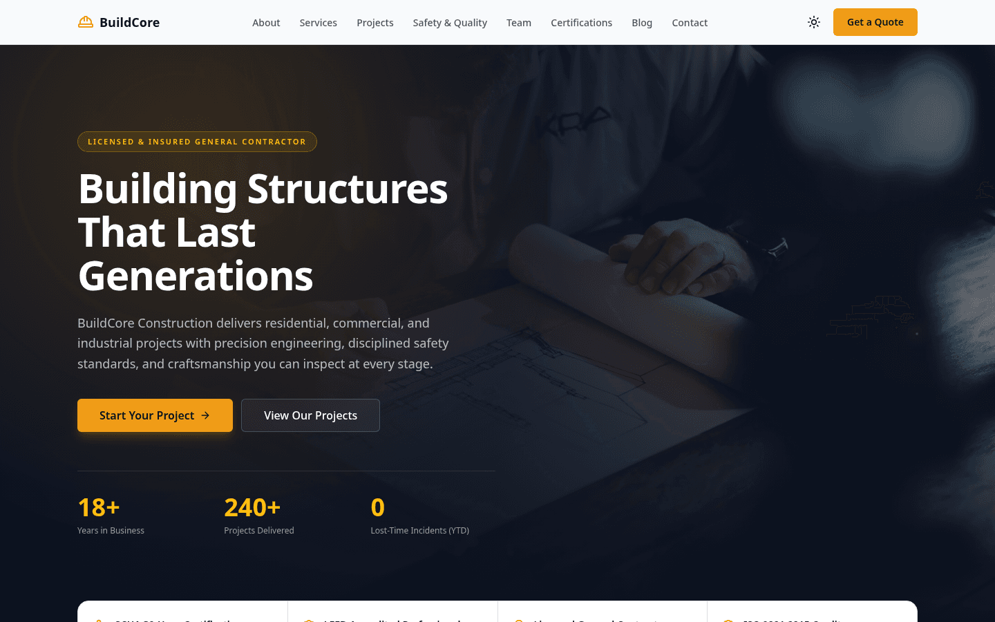 Homepage — Light mode
