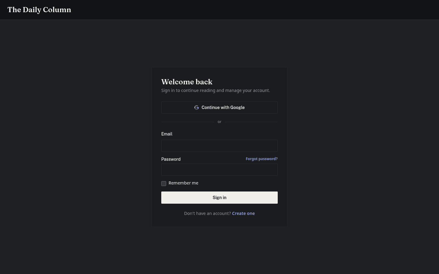 Auth — Sign in